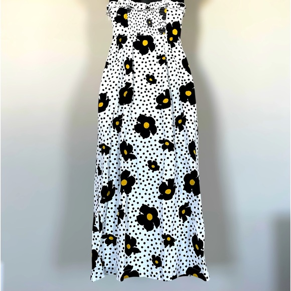 Urban Outfitters Polka Dot Floral Maxi Dress with Smocked Back - Size XS - Picture 9 of 14